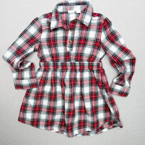 GAP Other - Baby Gap Red Green Plaid Flannel Shirtdress Holiday Christmas Size XS‎ 4/5